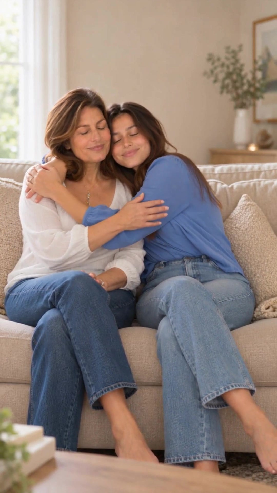 Mother Daughter Hug Necklace